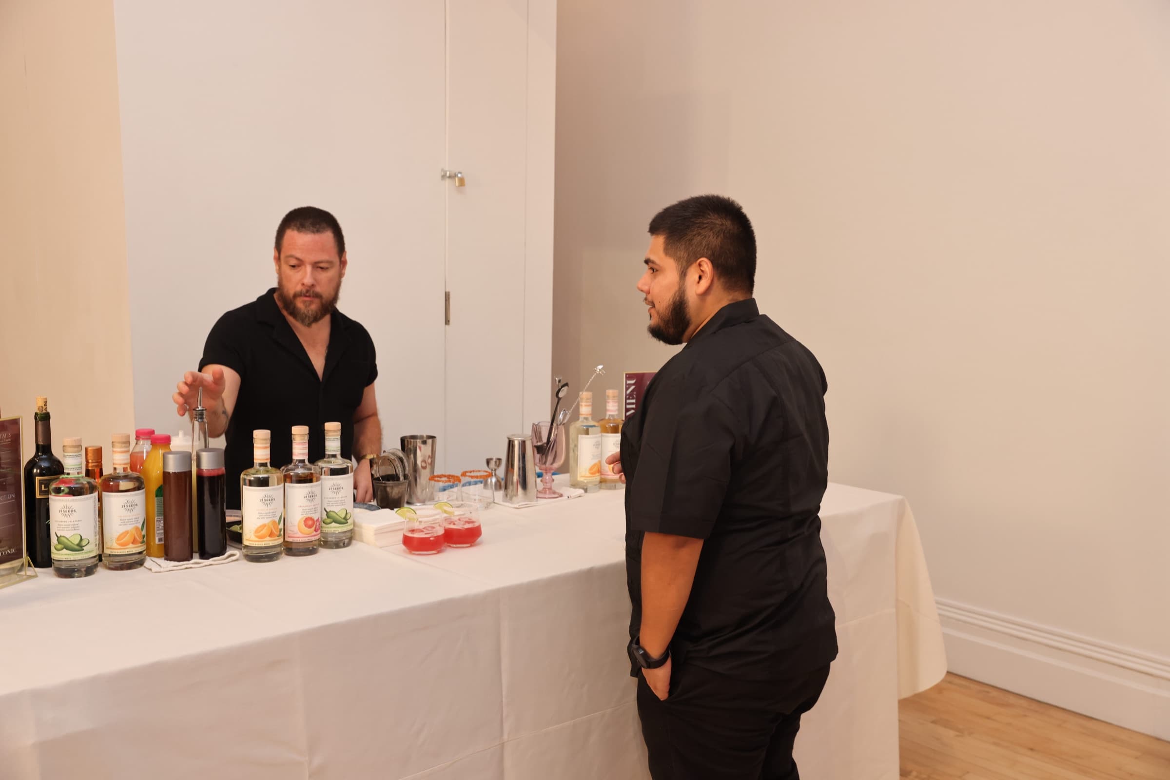 Bartender preparing cocktails at the bar