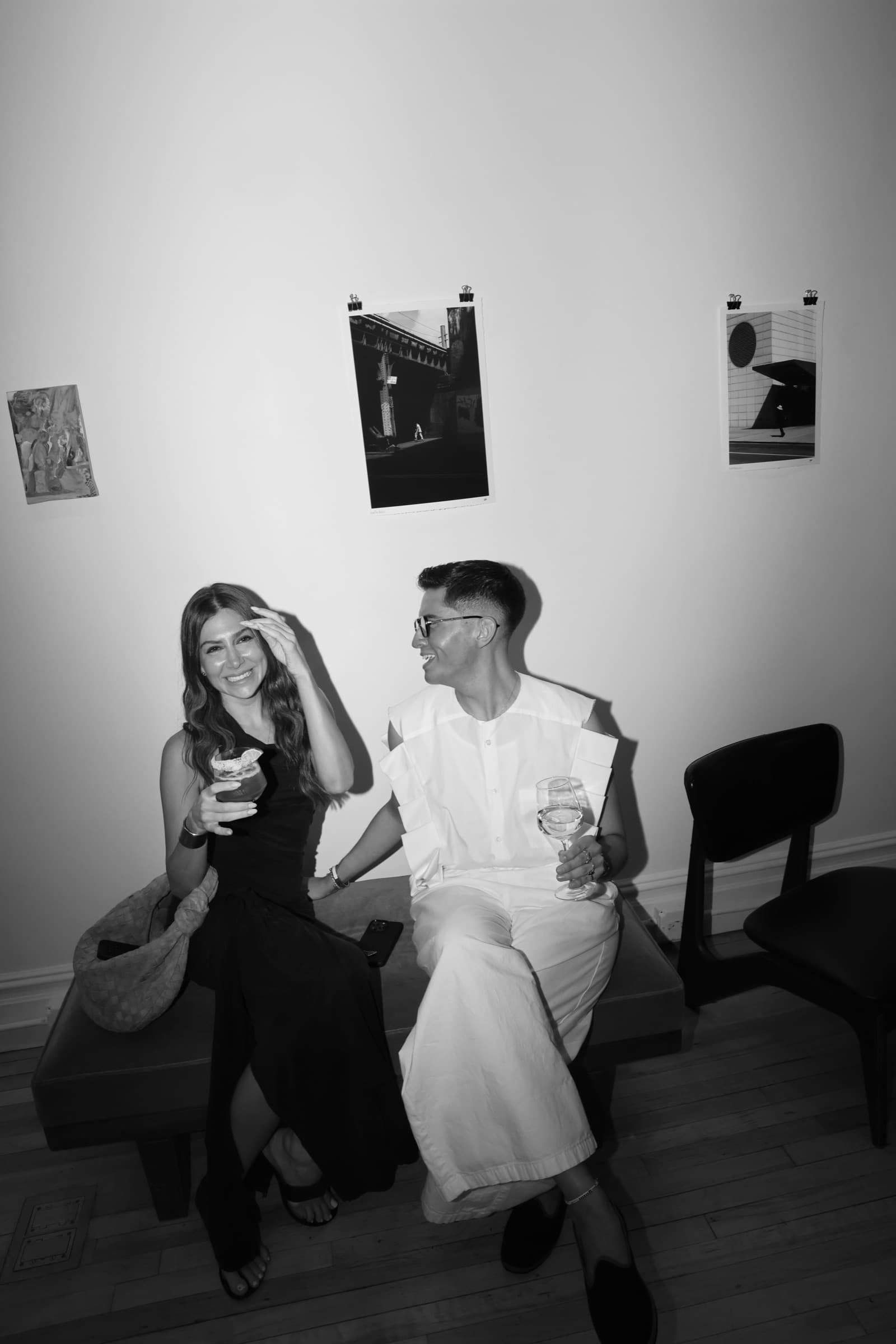 Two guests socializing