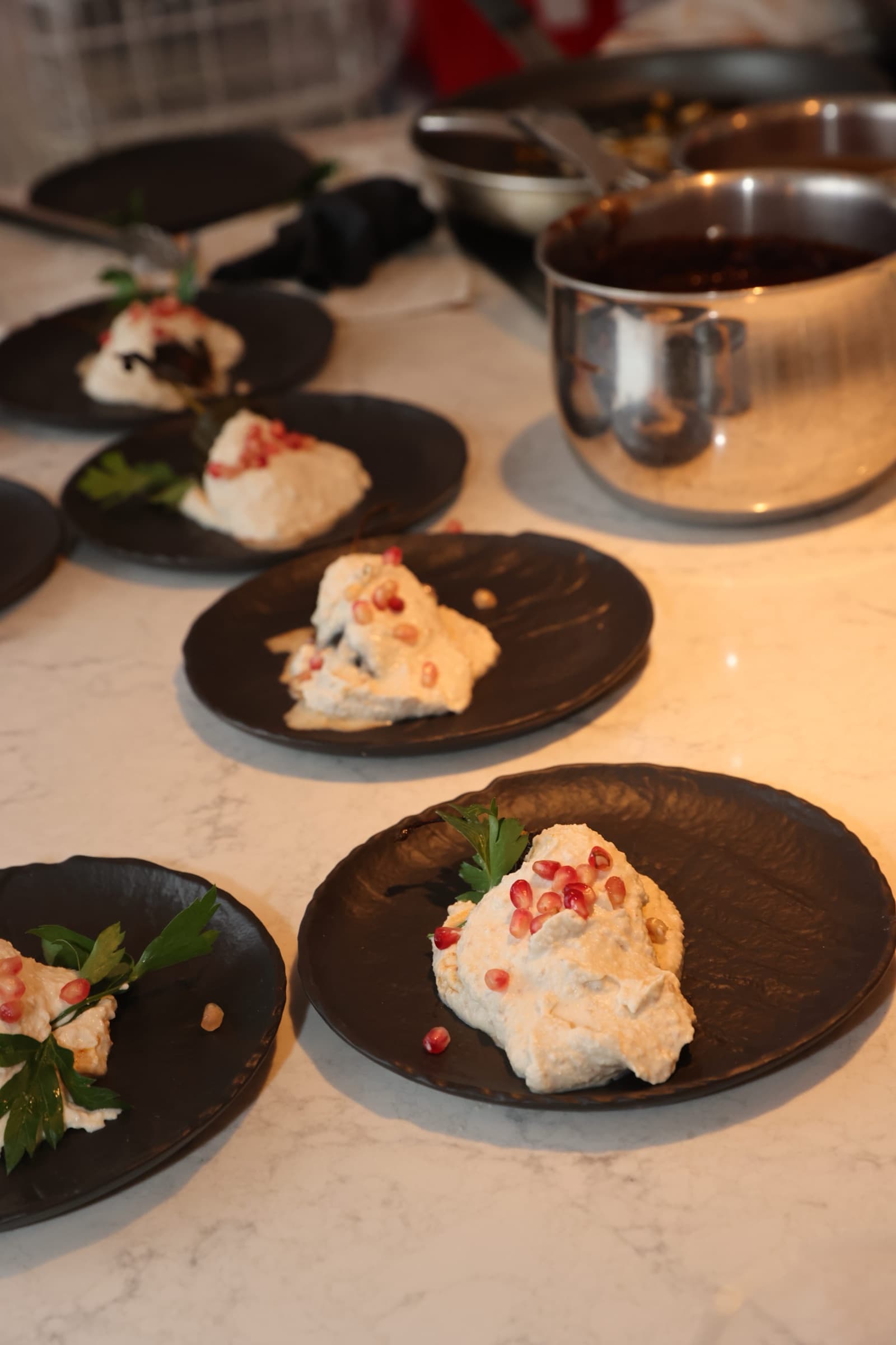 Table details with red roses